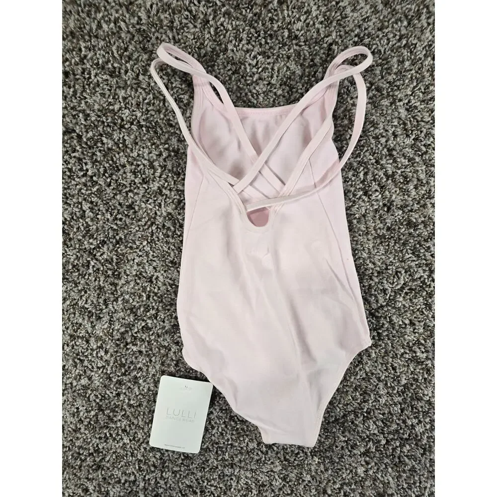 Lulli Dancewear Girls Sz 6 Sleeveless Ballet Leotard Light Pink NEW
